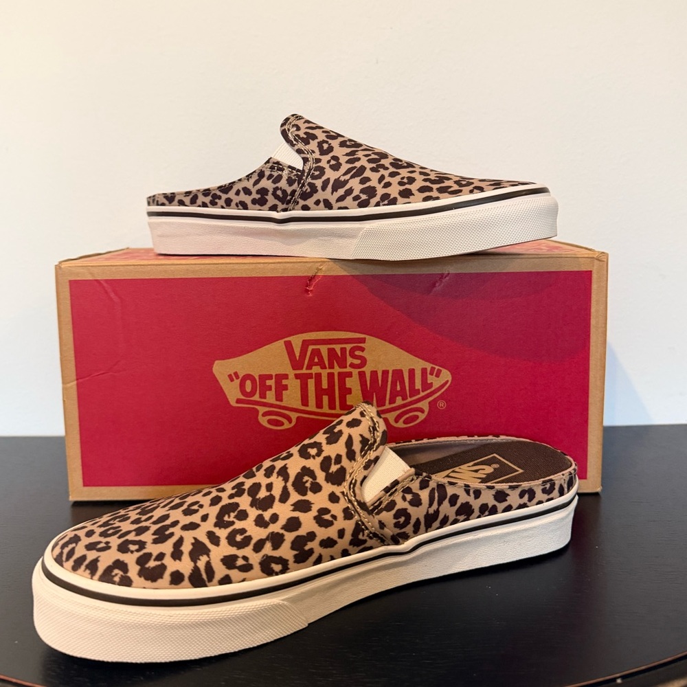Vans Animal Print Leopard Slip-On Mules